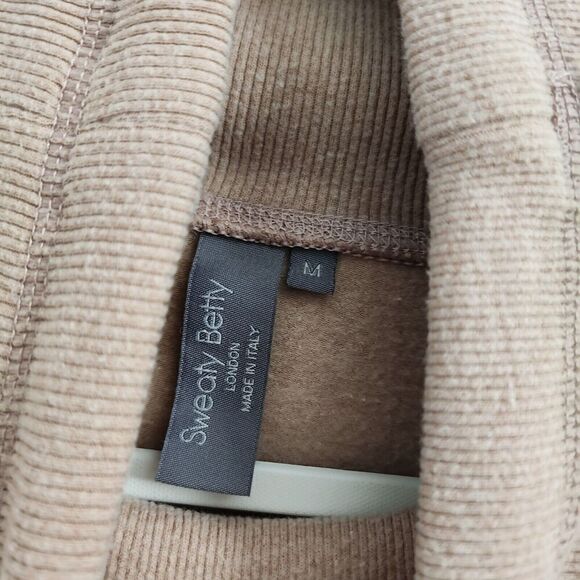 Sweaty Betty Sweater Medium Rose Pink Escape Luxe‎ Fleece Funnel Neck Hoodie - Picture 2 of 12